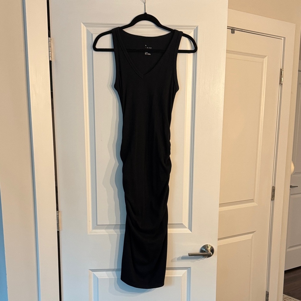 A New Day Black Sleeveless Ribbed Dress